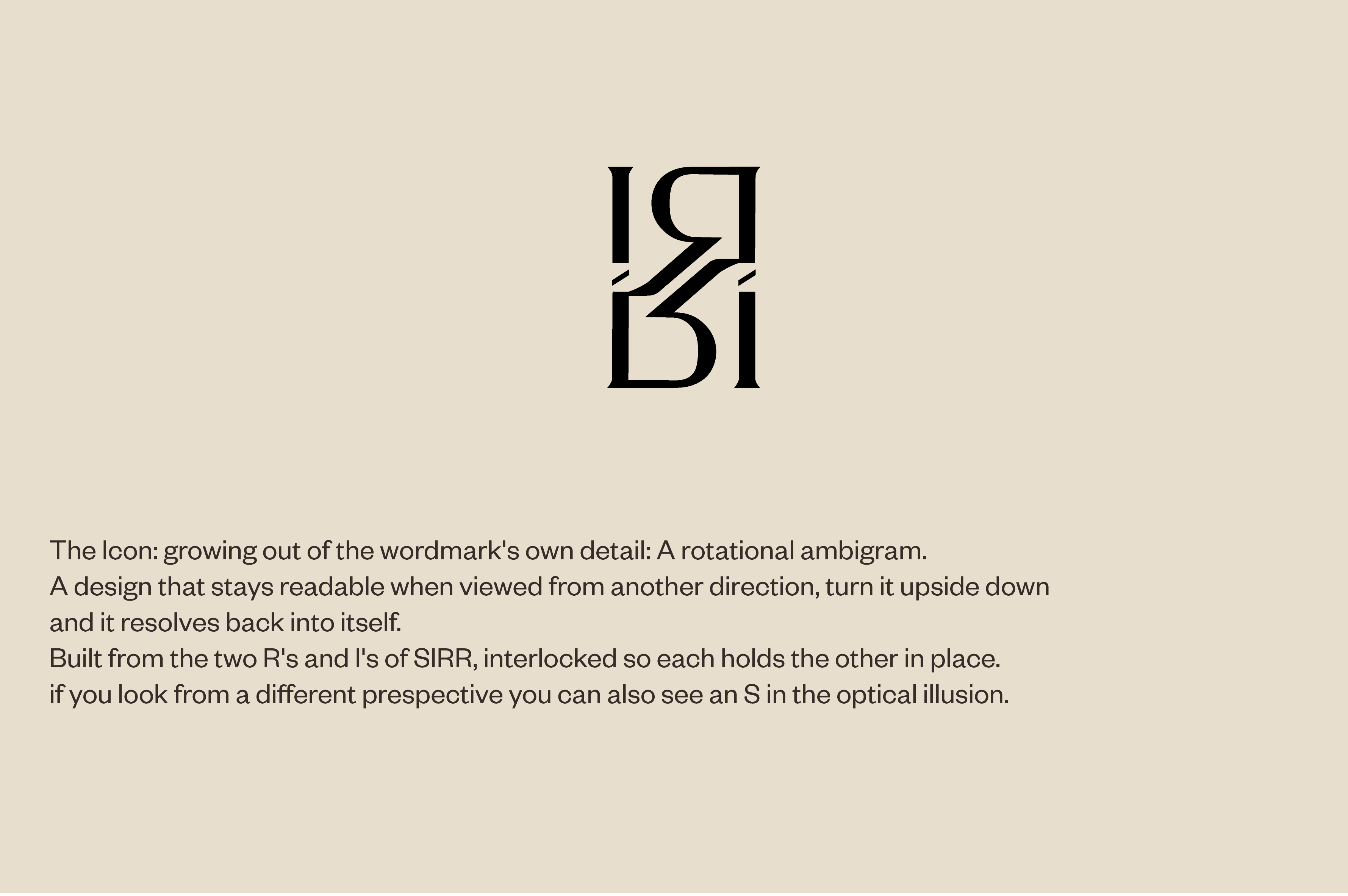 Supplied SIRR rotational monogram reference